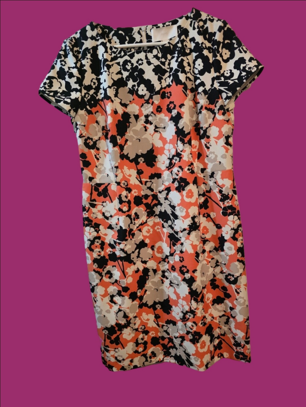 4/$67 Deal! Boss Floral Midi Dress in Coral